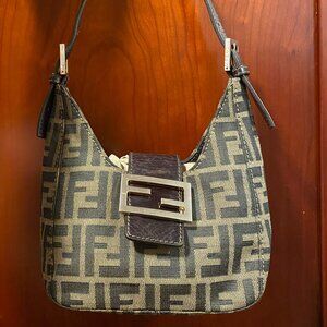 Vintage Fendi Zucca Mamma Bucket Shoulder Bag